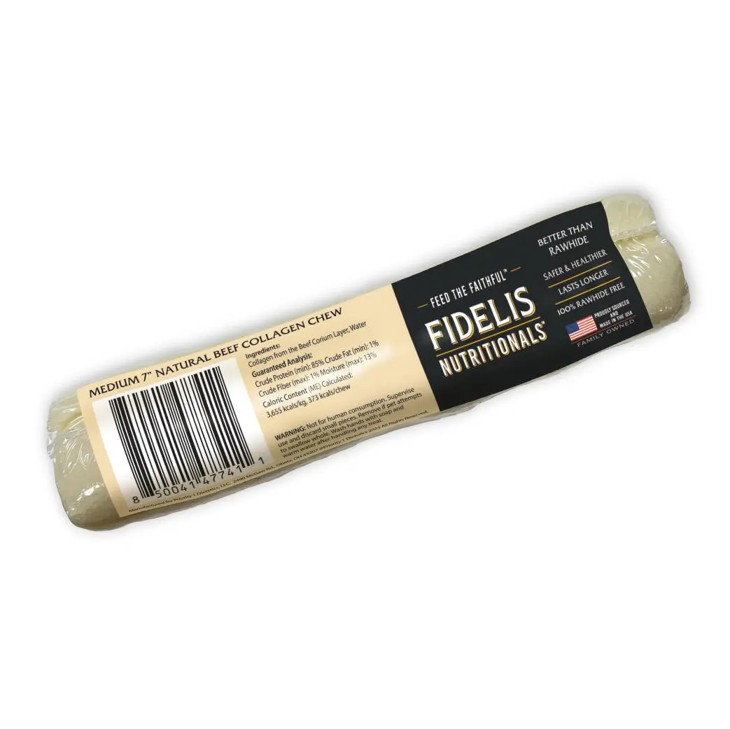 Medium 7" Natural Beef Collagen Chew