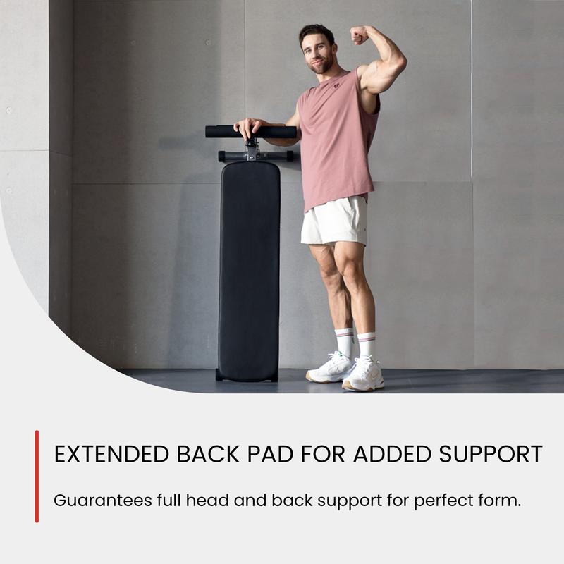 Finer Form Gym-Quality Adjustable Sit Up Ab Bench & Decline Weight Bench for Home Gym Strength Training. Supports 660lbs. Extended Backrest for Support. Great for Decline Bench Press & Core Workouts