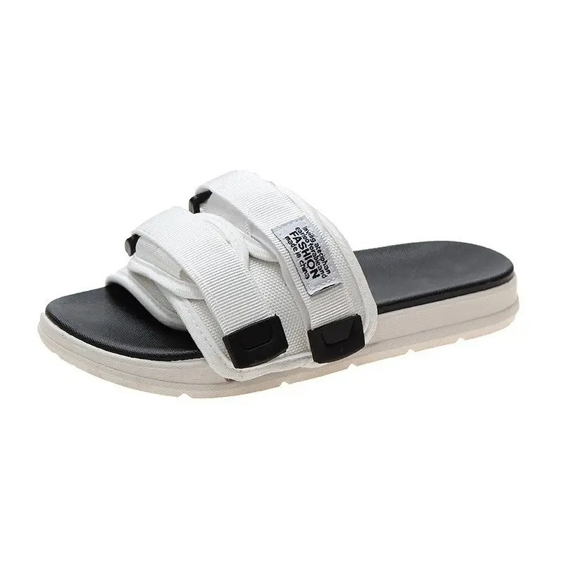 Men's Athletic Rock Platform Slides, Wide Fit Cushioned Rubber Sandals with Adjustable Strap for Party, Gym, and Beach Holiday, Slipper Sandals, Minimalist, Japanese, Comfy Sandals, Flexible Sandals