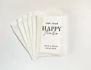 20 Personalized Wedding Tissue Packs | Personalized Wedding Confetti Packs | Happy Tears | Confetti Packs | Tissue Packets | Wedding Favor