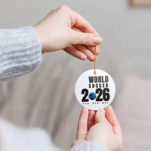 World Soccer 2026 Ceramic Ornament – CAN·USA·MEX Football Holiday Decoration