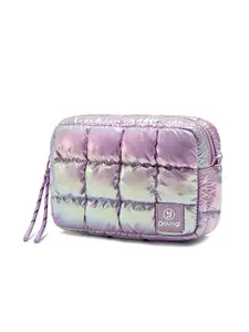 Rainbow Makeup Bag, Makeup Organizer Pouch, Handheld Cosmetic Pouch, Storage Bag with Wristband and Shoulder Strap, Casual Style, Suitable for Outdoor Travel and Shopping