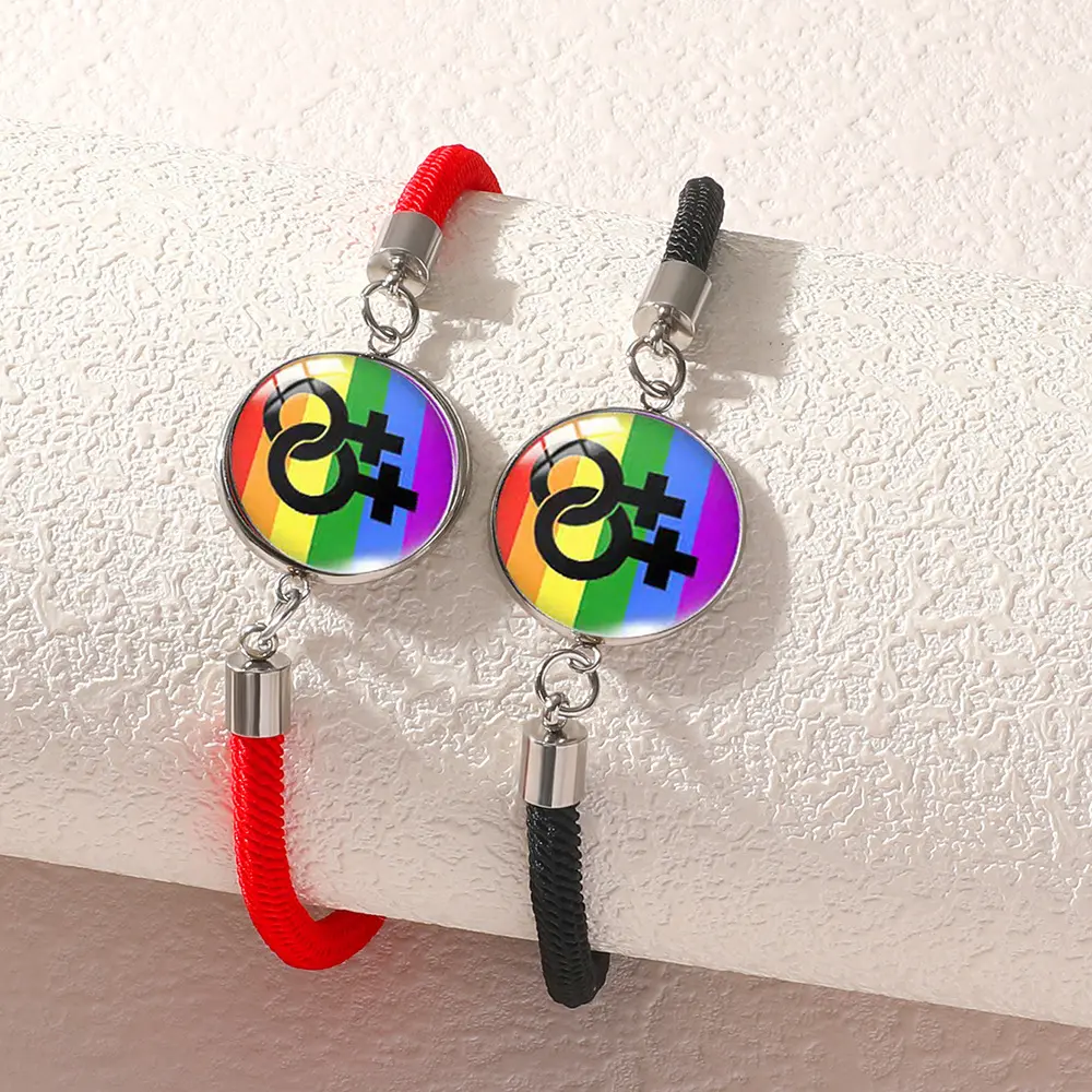 Luminous Rainbow Red Black Rope