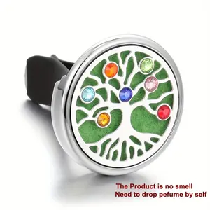 1pc Refillable Car Air Freshener Vent Clip, Car Aromatherapy Essential Oil Diffuser, Detachable Aromatherapy Diffuser, Auto Air Vent Car Interior Accessories, Car Fragrance