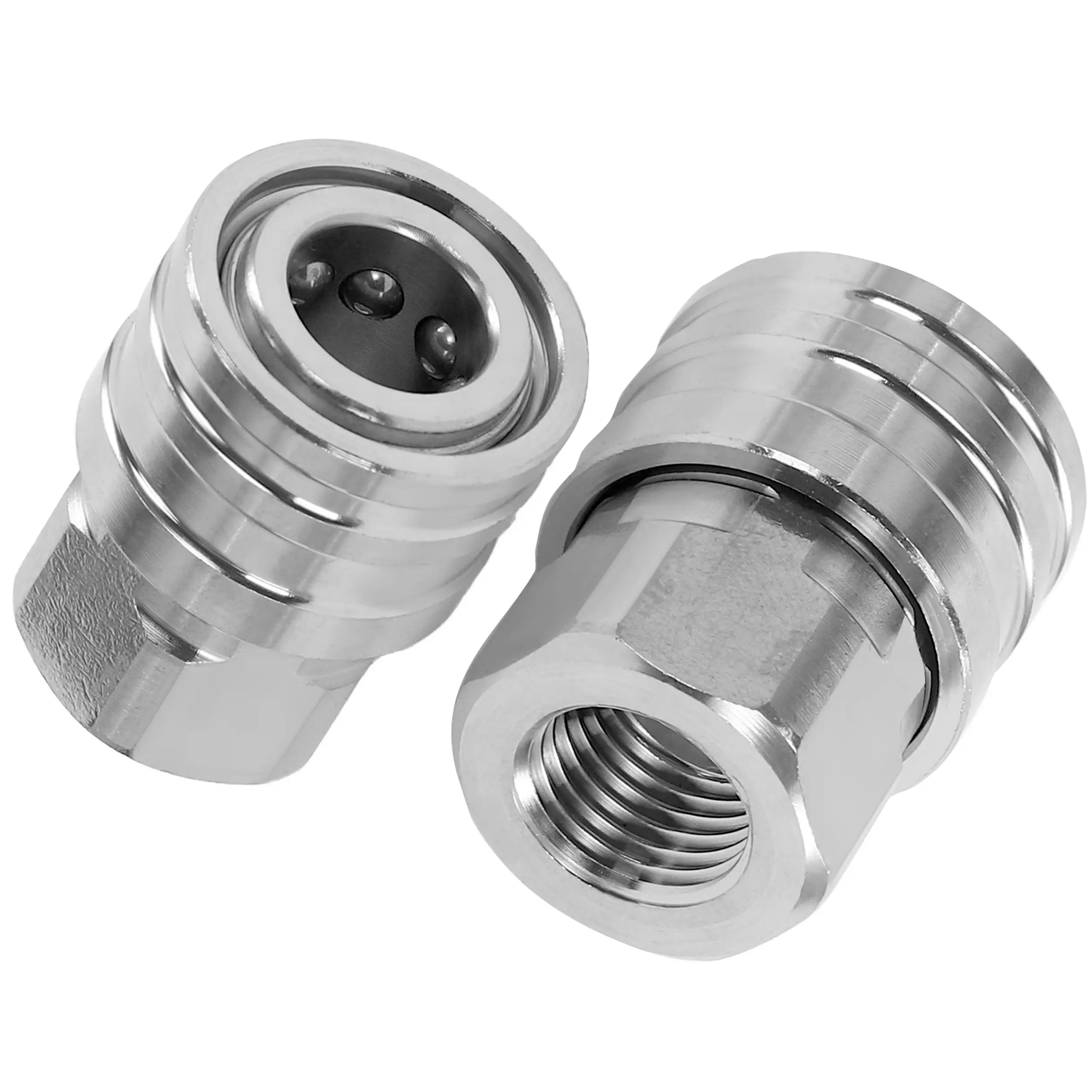 JOEJET Stainless Steel Pressure Washer Adapter with Water Hose Quick Connect, 1/4" Quick Disconnect Socket to 1/4" NPT Female Coupler, 5000 PSI, Corrosion-Resistant, for Wands (2 Packs)