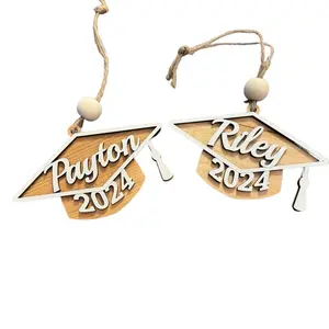 Graduation Cap Car Charm Ornament customized with name and year