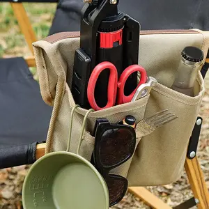 Outdoor Camping Chair Armrest Storage Bag Versatile Folding Chair Storage Bag Lightweight Portable Organizer Perfect for Outdoor For Fishing Chair(1pc)