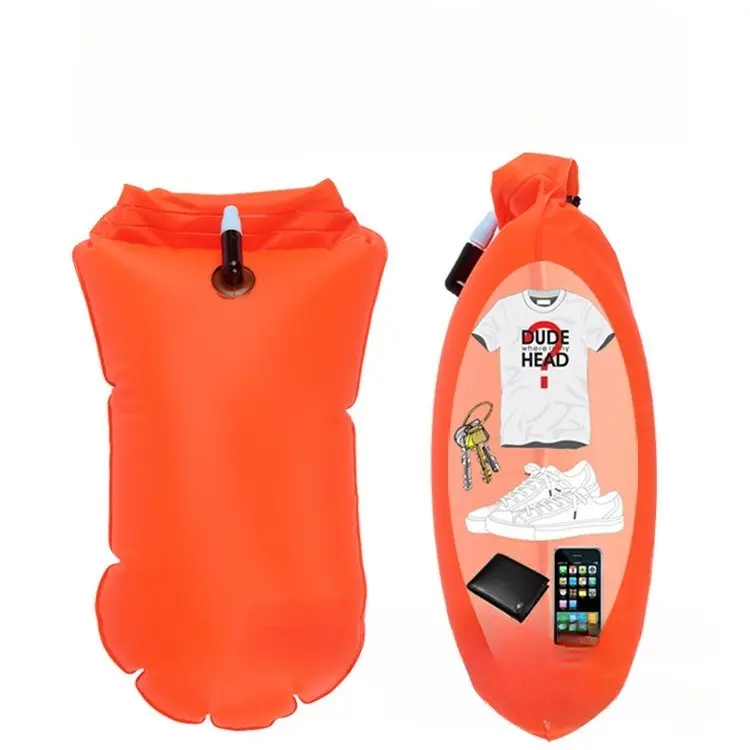 Single airbag swimming follower PVC inflatable storage swimming bag waterproof bag waterproof bag