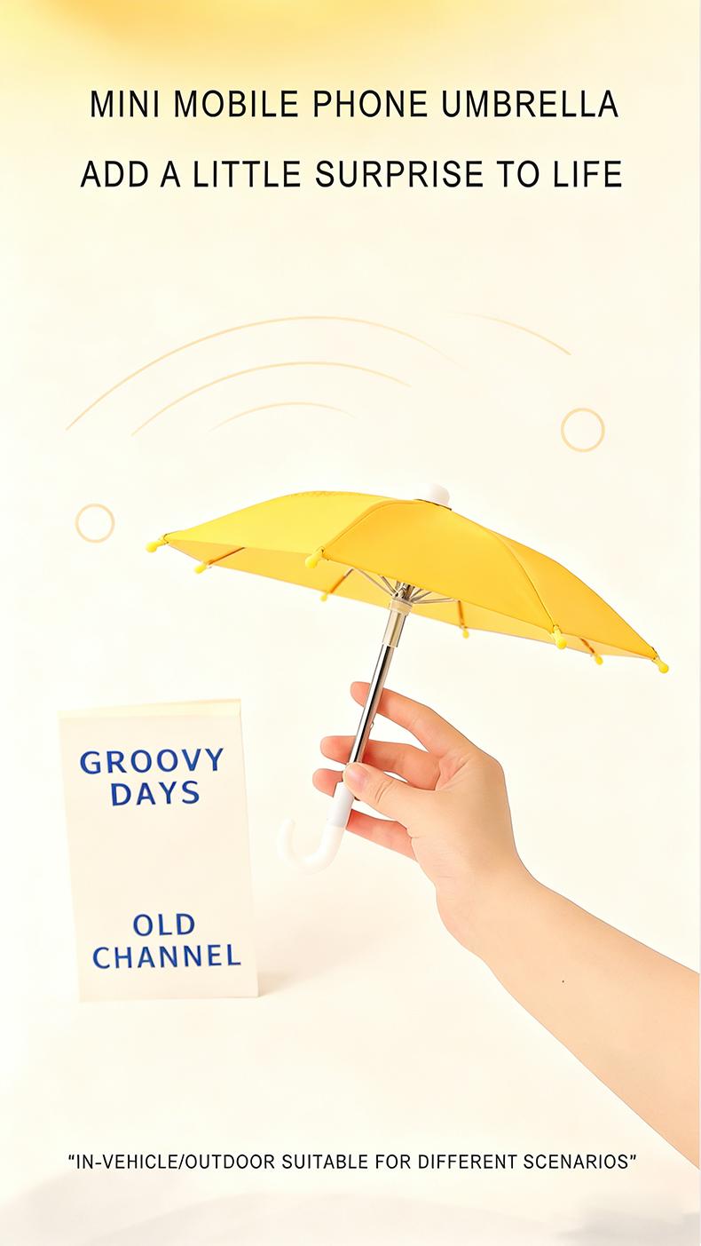 【S1】Phone Umbrella Portable Easy Use with Pig Stand