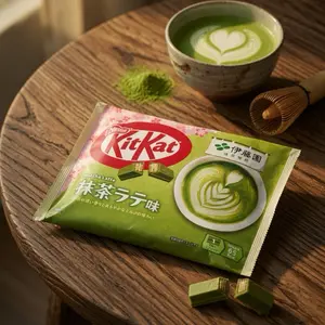Kit Kat Matcha Hint Chocolate Snack Earthy Flavored Food & Beverages Snack Item Dessert Perfect for Matcha Enthusiasts and Kit Kat Lovers