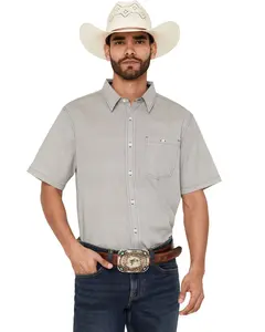 Rank 45 Men's 45&Reg; Men'S Charged Geo Print Short Sleeve Button-Down - Rmsu26w5-Nvy
