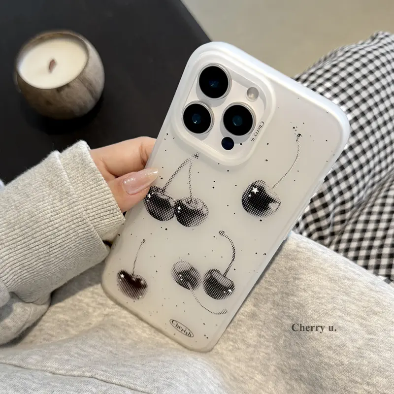 Sweet Cool Black Cherry iPhone 16 Pro Max Compatible 17 Phone Case 15 13 12