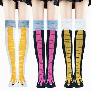 Crazy Funny Chicken Leg Socks for Women Men Novelty Chicken Feet Socks White Elephant Gifts for Adults Gag Gifts Elastic Nylon Fiber Comfortable and Scalable