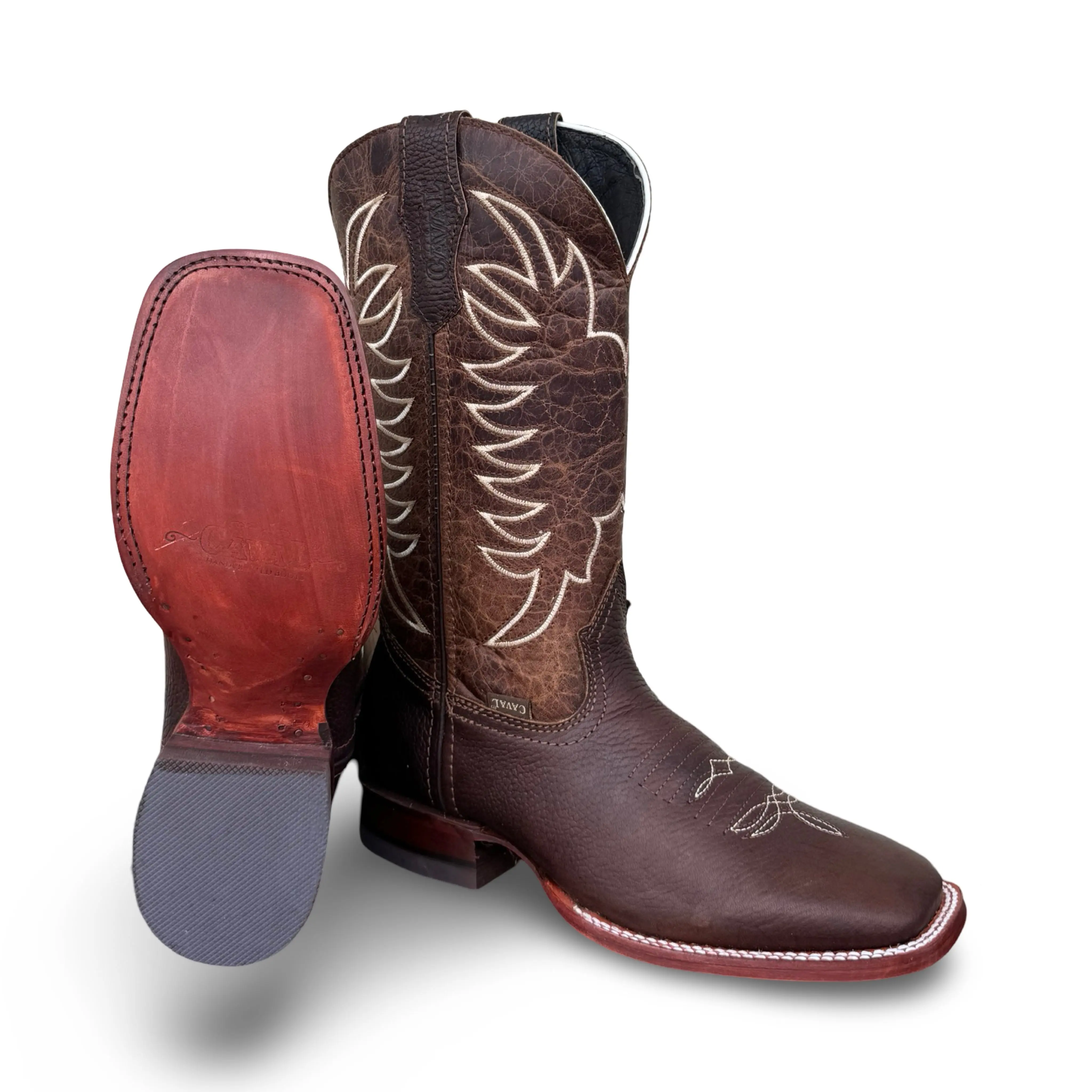 Caval Brown Boots Full Grain Genuine Leather and Leather Sole (Ex-Pand System)