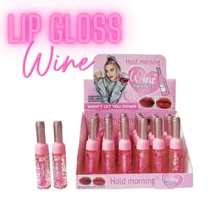 Wine bottle lip gloss changes color based on your pH
