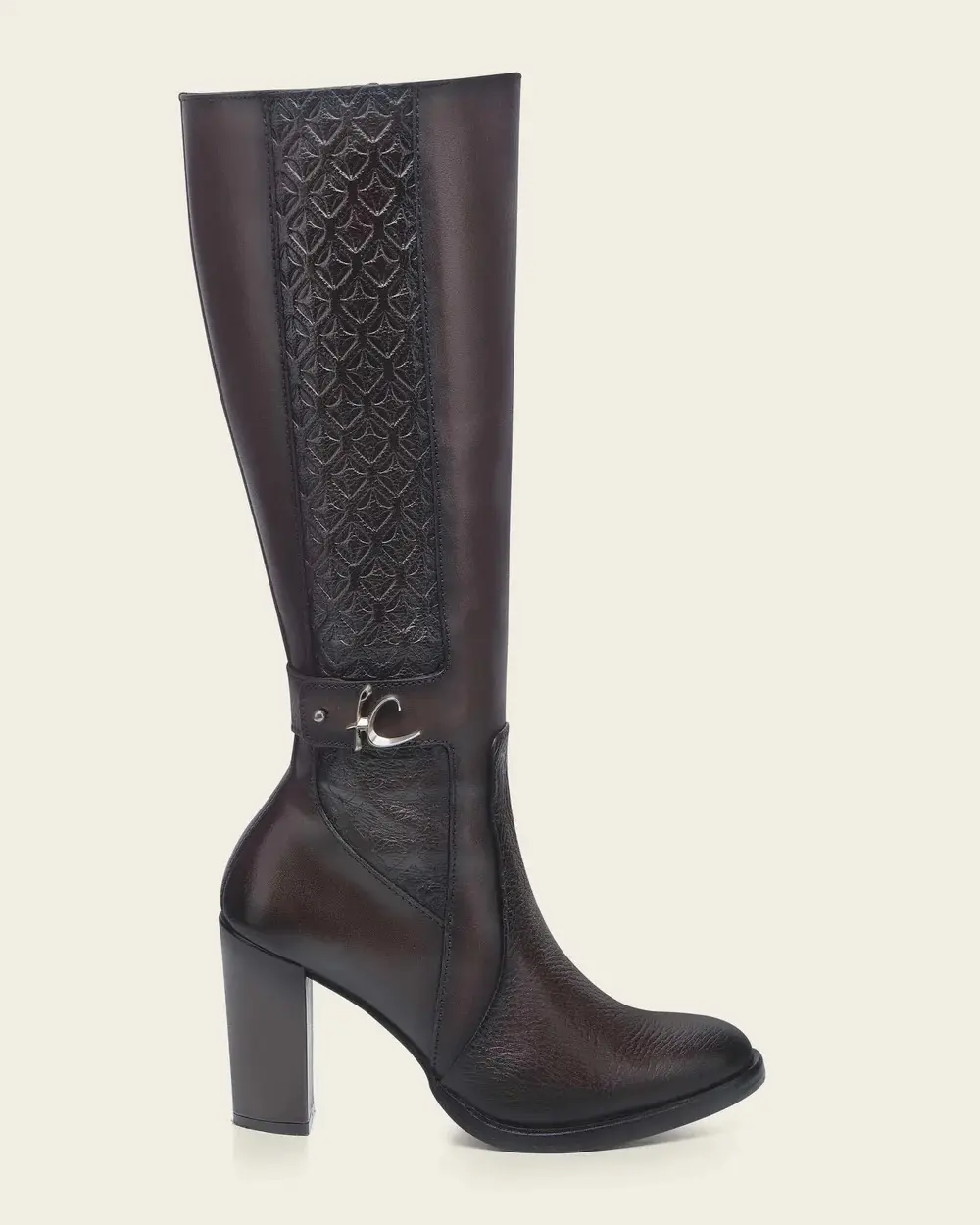 Cuadra WNS Engraved Deer Brown Tall Boot