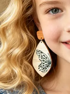 European and American Bestselling Butterfly Stud Earrings, Simple Symmetrical Colorful Bohemia Ear Dangles, Steel Needle Closure