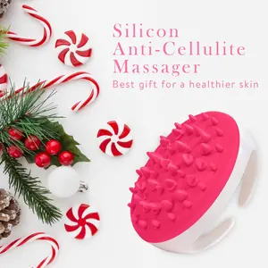 Silicone Fat Burning Massager, Anti-Cellulite Massage Brush, Relaxing Body Scrub, Exfoliating Brush, Use with Cream and Oil, Exfoliating Bath Tool