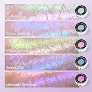 SheenEffect High-end Multichrome Eyeshadow Highlighter Daily Makeup Bold Face Look Multichrome Formula Radiant Glow Cosmetics