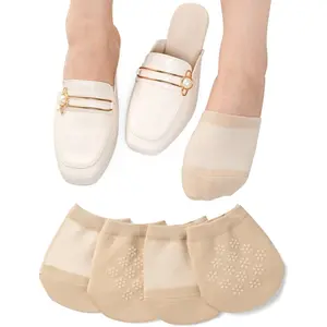 Toe Socks Womens for Mules, Half Socks Toe Topper Covers No Show Invisible Non-slip Liners for Clogs 4/6/8 Pairs