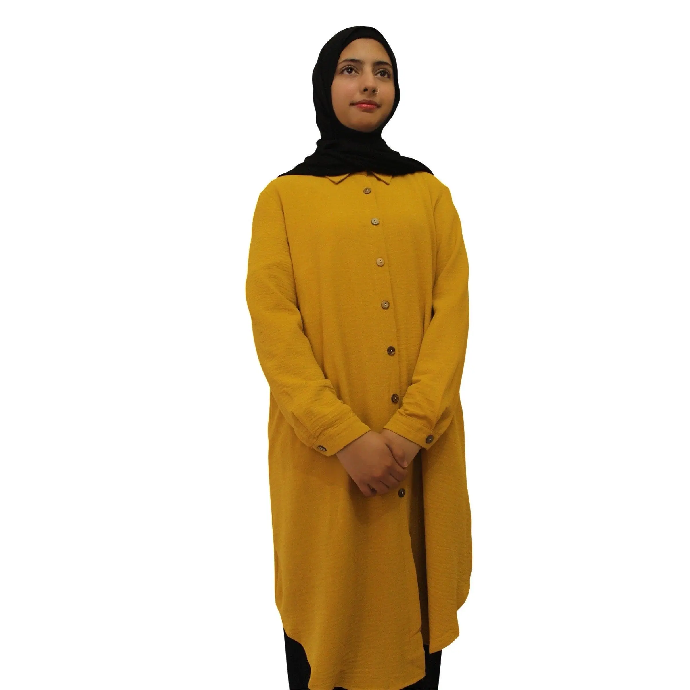 Women's Ethnic Dress - Mustard Color, Elegant Design, Comfortable Fit, Perfect for Any Occasion