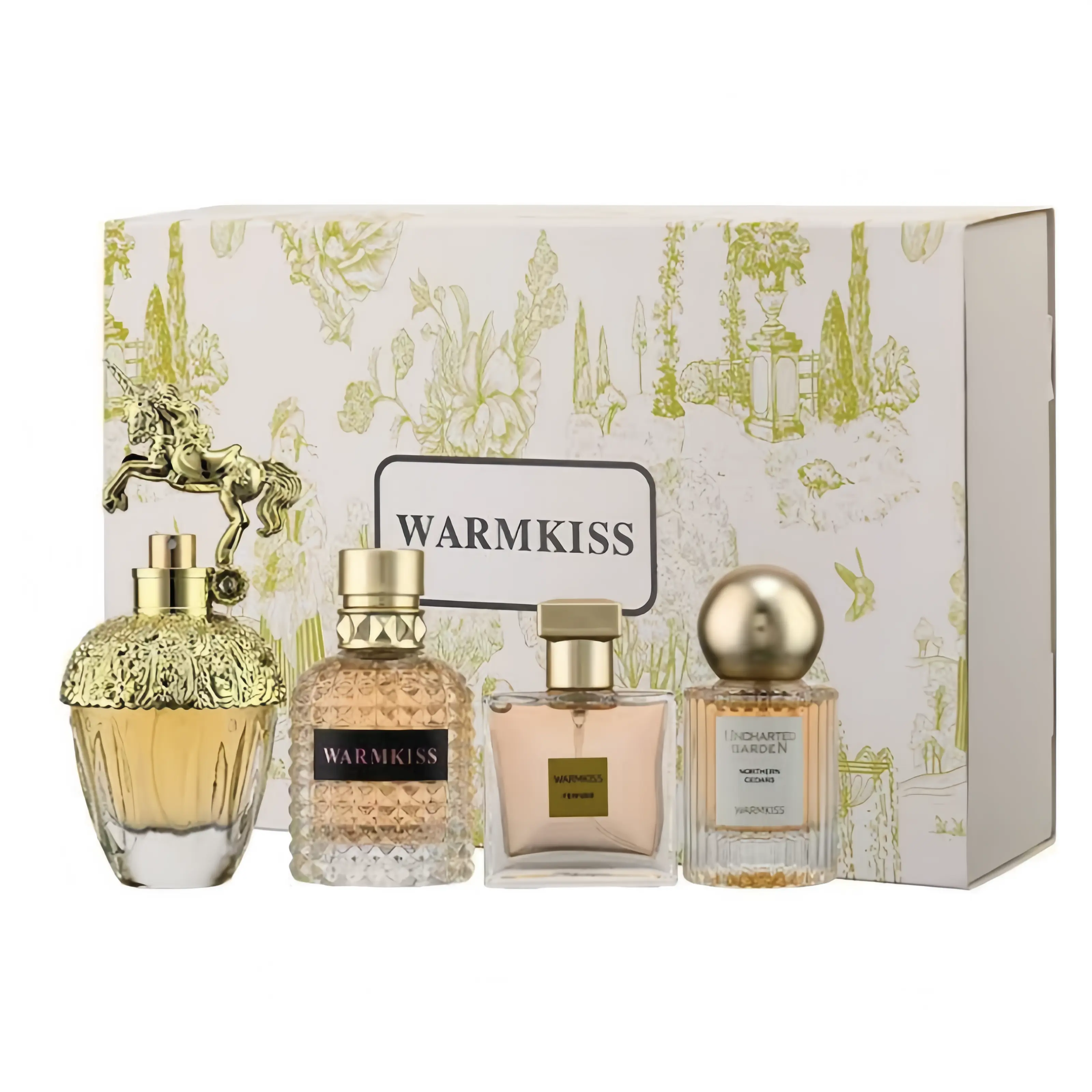 WARMKISS Women's Perfume Gift Set | 50ml + 30ml x 2 + 25ml | 4-Piece Luxury Fragrance Collection | Long-Lasting Eau de Parfum，Perfect for daily commutes, dates, birthdays, and holiday gifting. It features a fresh summer scent that is unisex.