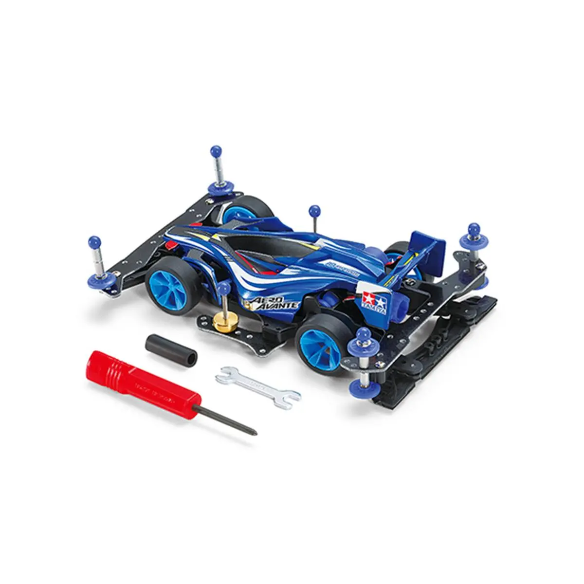 Tamiya AR Chassis Speed Special JR Model Car Set, 1 Set Starter Pack for Aero Avante First Time Mini 4WD Model Building (Small Animal Pet Toy)