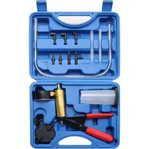 Bleeder Kit with Handheld Vacuum Pump | 16 count  and Clutch Bleeding System with Gauge Adapters, Automotive  Fluid Bleeding Set for ,, ,