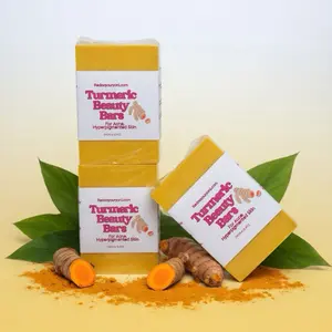 3 pack Turmeric Beauty Bars Kojic Turmeric Face Soap for Acne Hyperpigmented Skin as Shown in Product Information Sensitive Cleanser Daily Body Wash Body Care Gentle Cleansing Facial