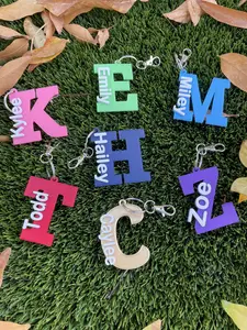 Customizable Name Keychain, Bag Tag, Luggage Tag, Lunchbox Tag, or Zipper Pull - Choose your color and name!