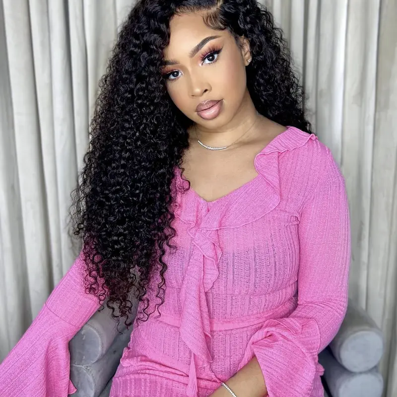 [LIVE] NEW KEPHARE Curly Wig Human Hair Glueless Wigs Human Hair Pre Plucked Pre Cut 5x5 Wear And Go Glueless Deep Wave Wig HD Lace Closure Wigs Human Hair For Black Women 200% Density Black Color
