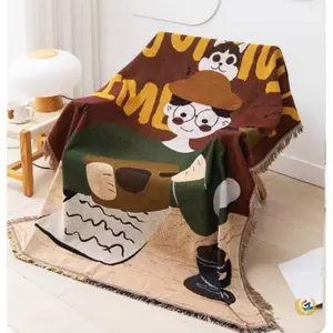 Sofa Cover Cloth All-Season Universal Blanket Cartoon Full Wrap Cover Sofa Cushion Non-Slip Dustproof Seat Cushion Coverfather son blanketrugs for living couch cover for sofa couch cover for sofa