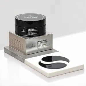 Vitasei Black Gold Firming Eyemask Patch with Caviar Collagen Crystals Niacinamide Ceramide 3 Daily Hydrate for Dark Circles Reduction