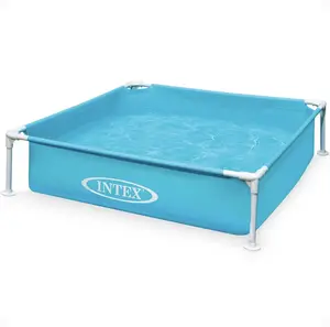 Intex 4ft x 12in Mini Frame Kiddie Beginner Swimming Pool, Ages 3 and Up, Blue