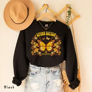 Spina Bifida Awareness Shirt, Spina Bifida Sweatshirt, Spina Bifida Warrior, Yellow Ribbon shirt