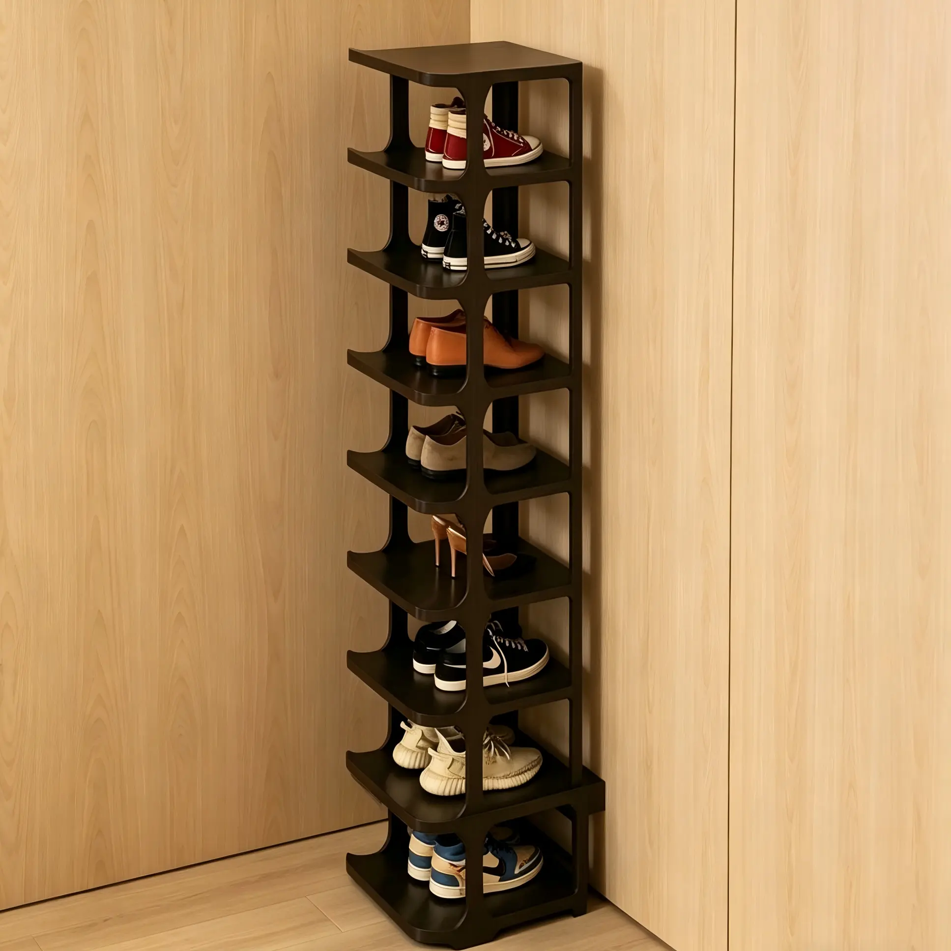 Multi-Layer Foldable Shoe Rack, Compact Space-Saving Design with Stable Structure, Multifunctional Storage Organizer for Small Spaces