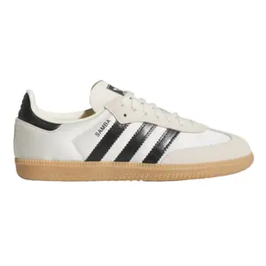 Adidas Samba OG Satin Cream White Core Black Gum Sneaker Samba Design, White Base, Stylish Casual Sneaker, JQ3644, Kids & Womens Sizing, 100% Authenticity Guaranteed Trainer Shoes Athletic Shoes