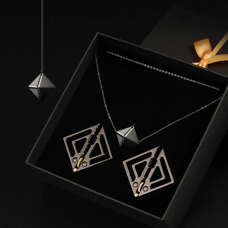 LOCKINK Adjustable Metal Necklace Women's Everyday Jewelry Pendant Set Modern Versatile Accessories Minimalist Chain