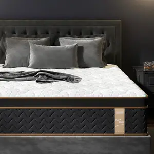 10” Twin Size Hybrid Mattress with Cool Gel Memory Foam & Pocket Springs, Plush Mattress in a Box for Pressure Relief, Motion Isolation, Fiberglass Free, CertiPUR-US Certified wood platform bed