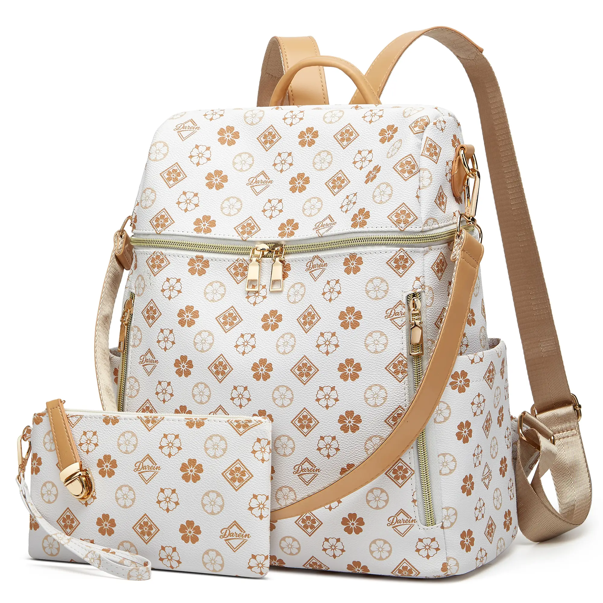 Darein Backpack Purse for Women Teacher Nurse Bags Womens Backpacks Leather Travel Backpack Fashion Purses Designer Ladies Shoulder 13 Inch