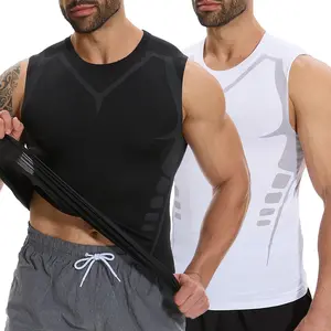 Menswear  Compression Quick Dry Shirt Body Shaper Sleeveless Vest Breathable Workout Tank Top Shapewear for All Sports and Seasons Exercise Gym Soft Corset Layer