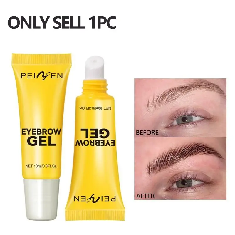 Transparent Brow Gel, Clear Eyebrow Gel, Eyebrow Styling Gel, Instant Lift & Volume, Long-Lasting Formula, Compatible Brush Head, Gentle Non-Irritating, Suitable for Sensitive Skin, Brow Fixing Gel