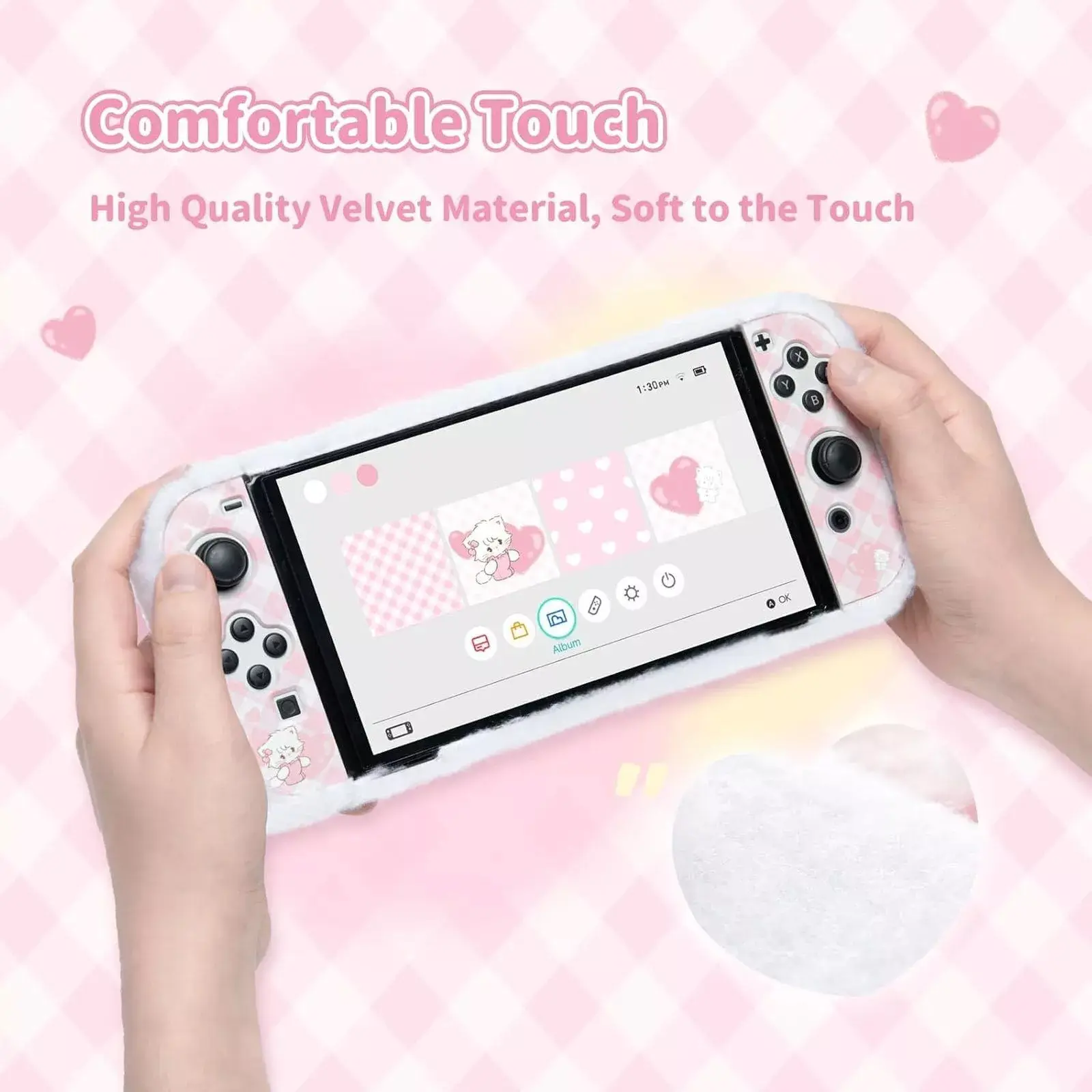 Geekshare Mikko Plush Case for Nintendo Switch OLED Console - Soft