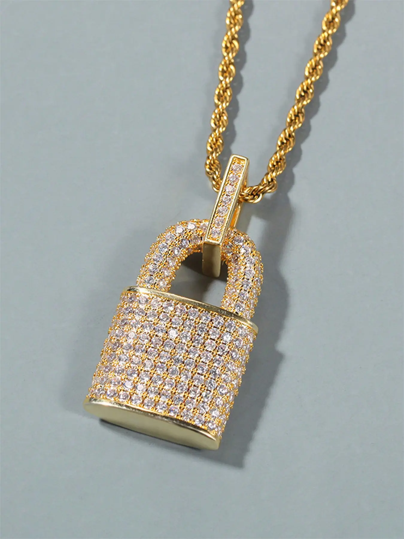 1 Pc Hip Hop Cubic Zirconia Cuban Link Design Necklace Pendant Charm Necklaces For Women For Valentine's Day Gift Wedding Engagement Anniversary Party Jewelry
