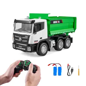 VEVOR RC Dump Truck Toy, 9-Channel 1:18 Scale, Remote Control Dump Truck RC Construction Vehicle Truck Toy with Light & 2 Rechargeable Batteries Birthday Gift for Toddlers Kids Boys and Girls Age 8+