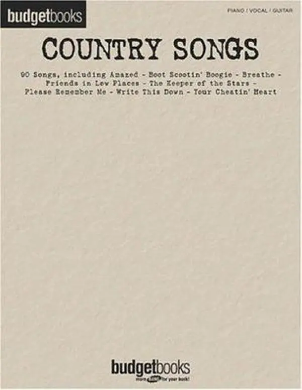 Used Hal Leonard Corp. Country Songs Sheet Music Book - English, Includes "Friends in Low Places", "Breathe", "Elvira" Music Titles (Paperback)