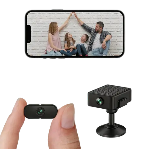 Rechargeable Mini WiFi Home Monitoring Camera - 2K HD, Night Vision, 3h Battery, 2.4GHz USB Power, 16G Micro SD Card (16G Memory Support), iOS/Android APP Smart AI Motion Detection, Magnetic Recording, DIY Covert Indoor Security System