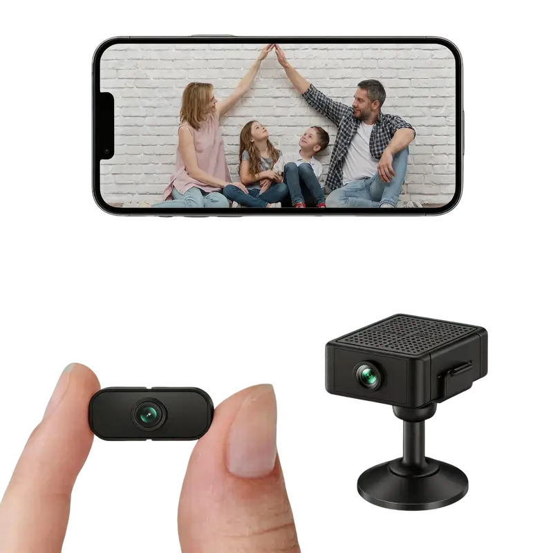Rechargeable Mini WiFi Home Monitoring Camera - 2K HD, Night Vision, 3h Battery, 2.4GHz USB Power, 16G Micro SD Card (16G Memory Support), iOS/Android APP Smart AI Motion Detection, Magnetic Recording, DIY Covert Indoor Security System