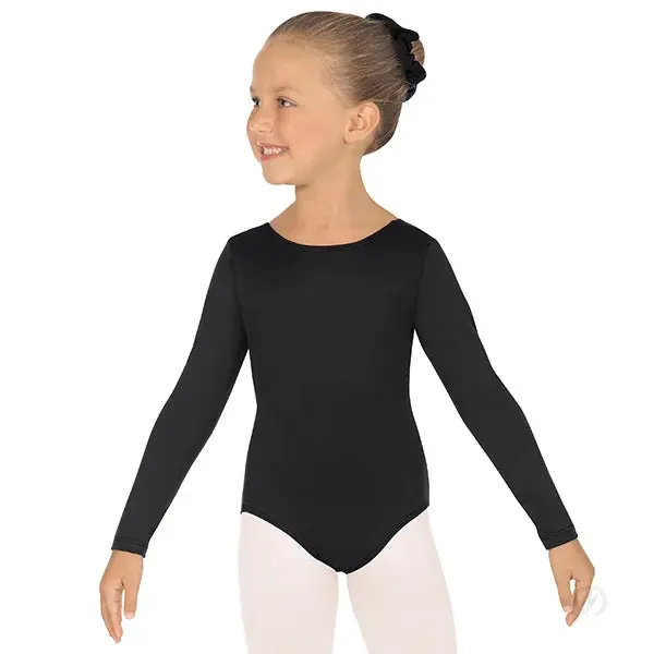 Eurotard 44265C Girls Long Sleeve Leotard with Tactel Microfiber
