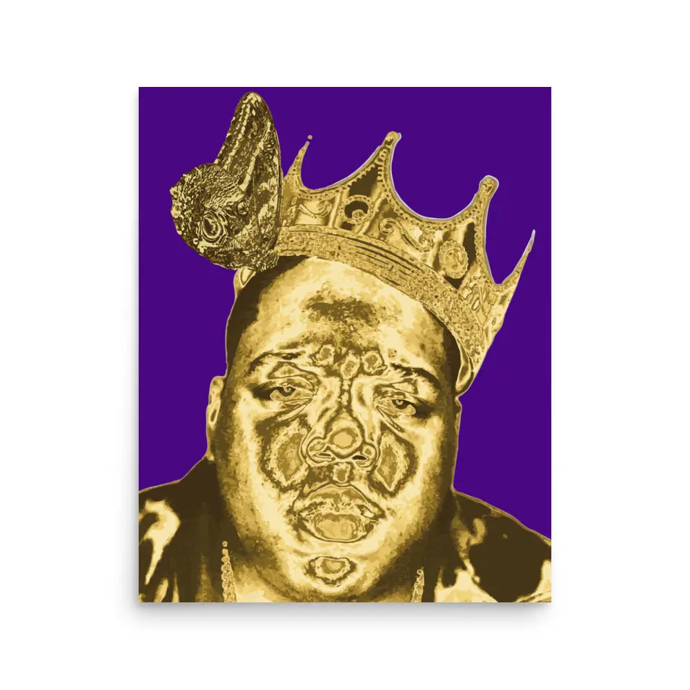Biggie Gold Portrait – Hip-Hop Icon Wall Art Poster
